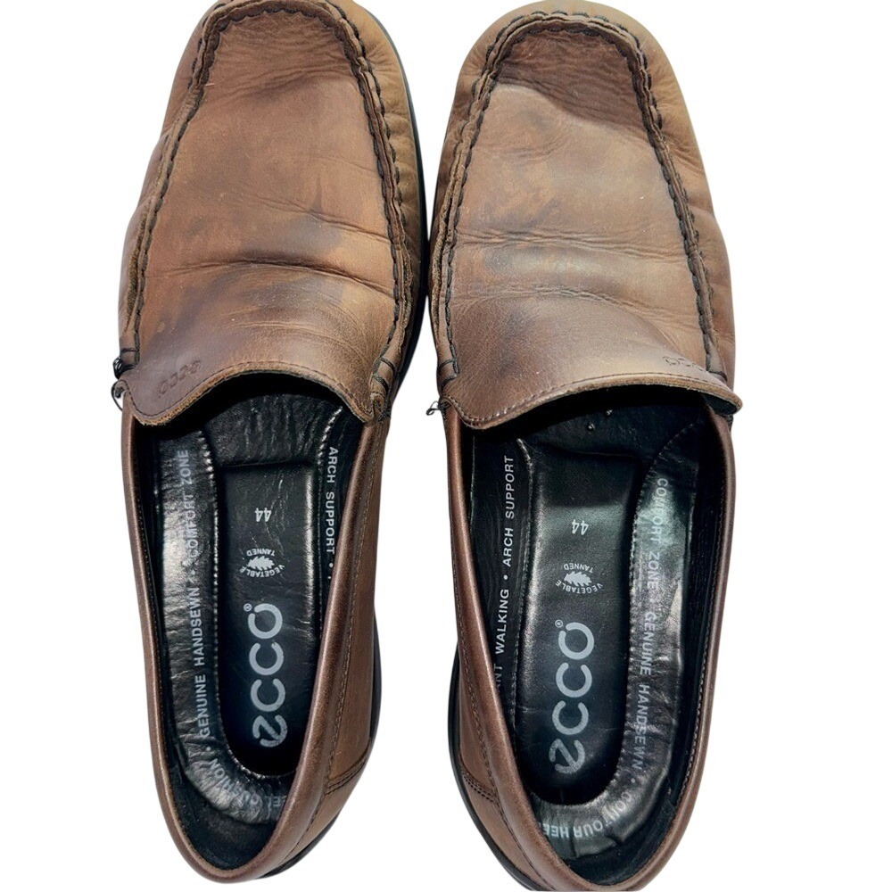 EUC ECCO Men's Leather Loafer - EU 44 with Extra Width